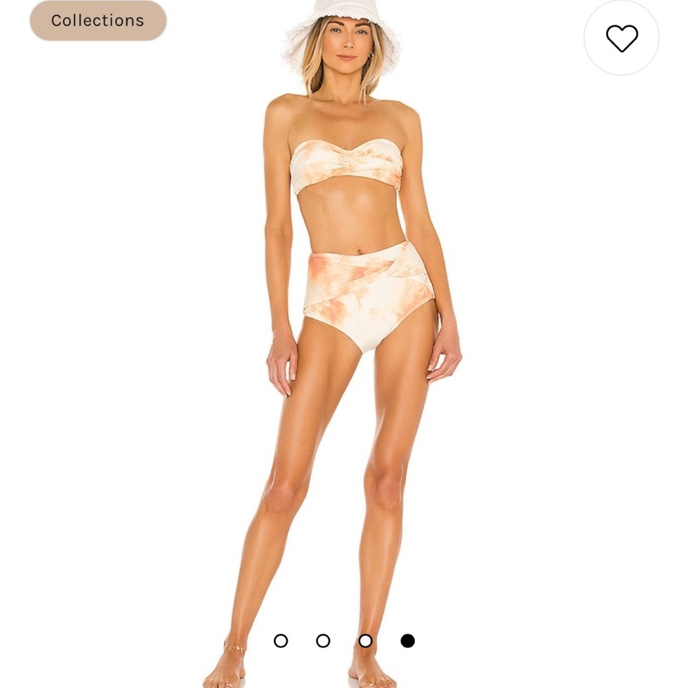 • Jonathan Simkhai • Brown / Orange Tie Dye Bikini Swim Angela Bottom Scarlette